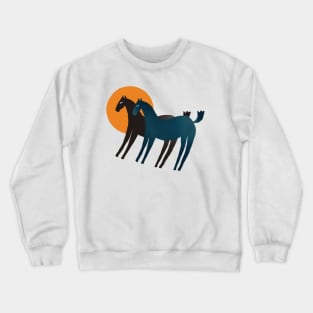 Horses and sun Crewneck Sweatshirt